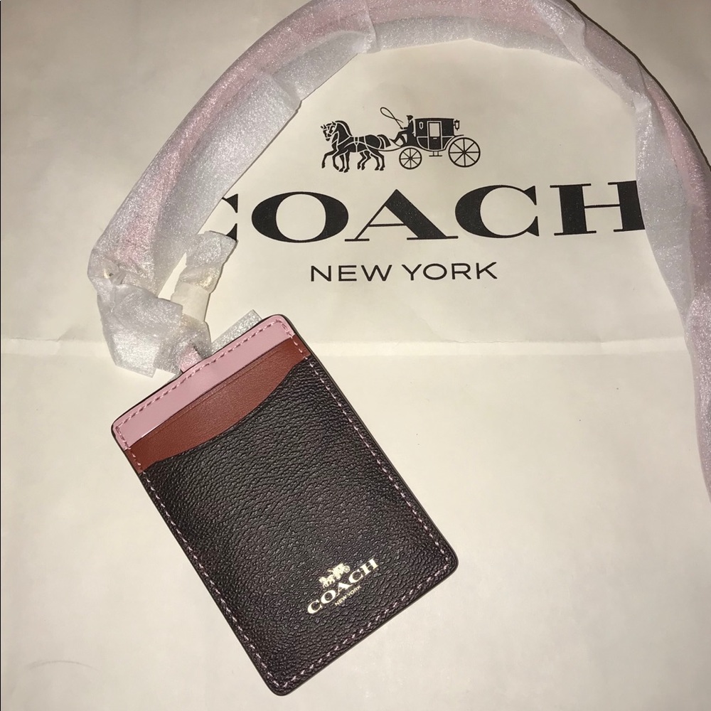 Authentic Coach ID Lanyard Signature Canvas